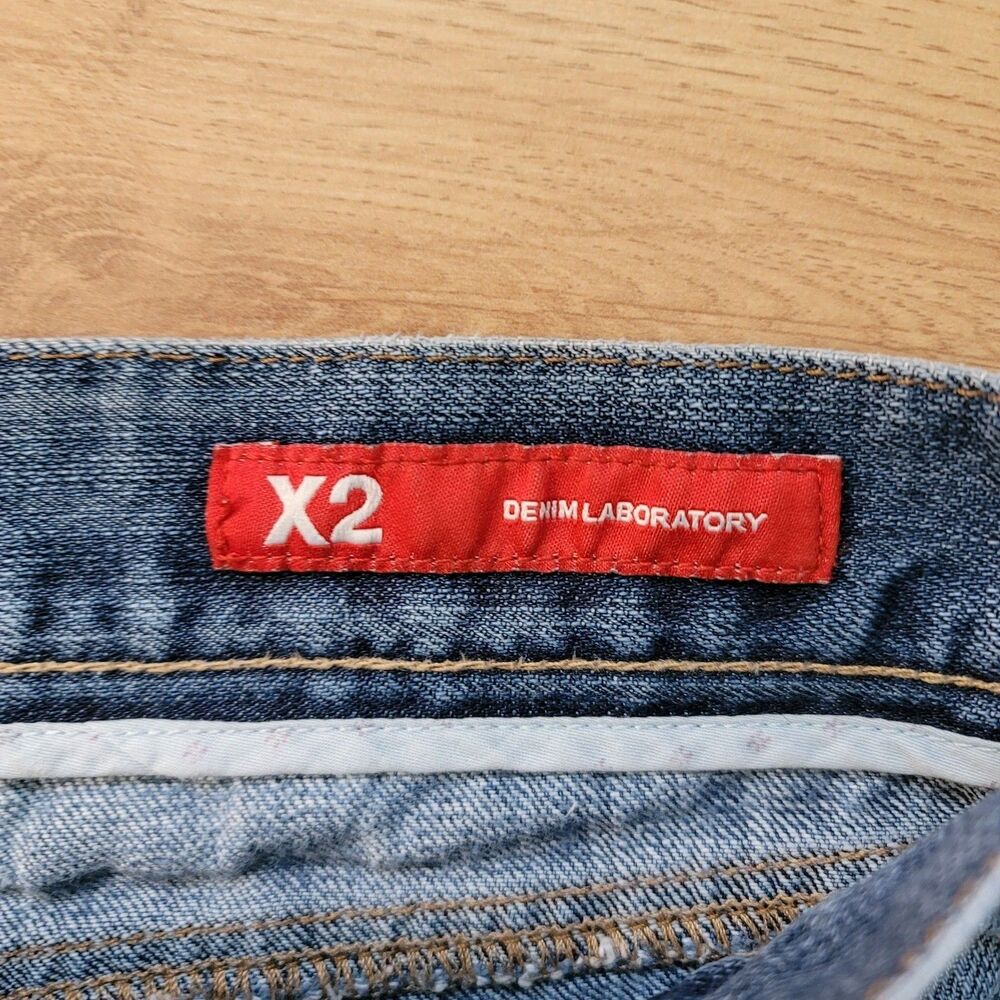 Vintage X2 Denim Laboratory Jeans Women’s Size 6 Flare Leg Distressed - Picture 3 of 9